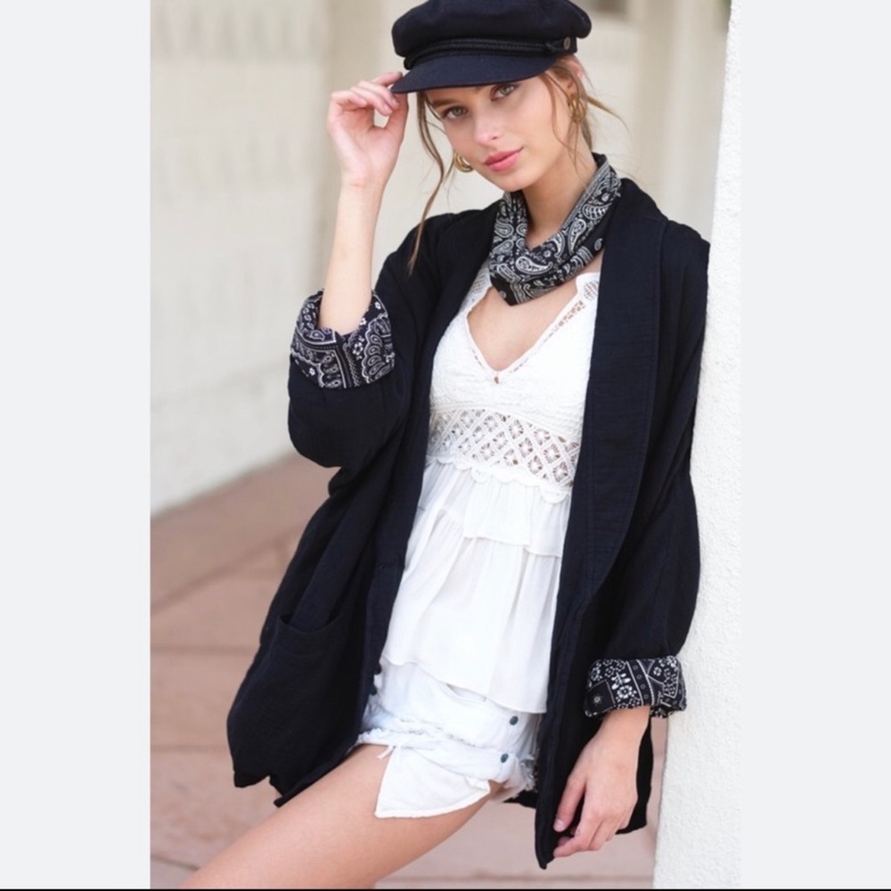 Weekend Dolman Paisley Lined Blazer